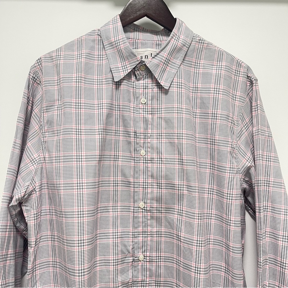 Frank & Eileen Paul Long Sleeve Button Down Pink Gray Plaid Shirt Size X-Large - Picture 3 of 11